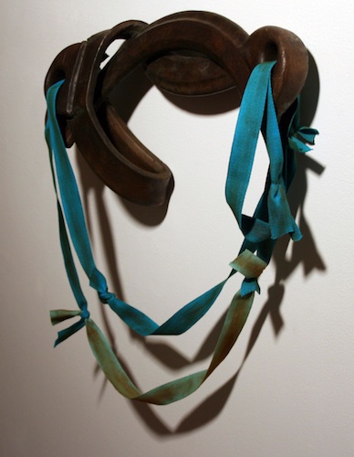 John Richardson, 'Disposition (Wheel)', cast bronze, cotton strap, and paint, 20